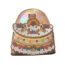 Image of Disney Loungefly Pocahontas Iridescent Princess Cake Mini Backpack NWT Gold