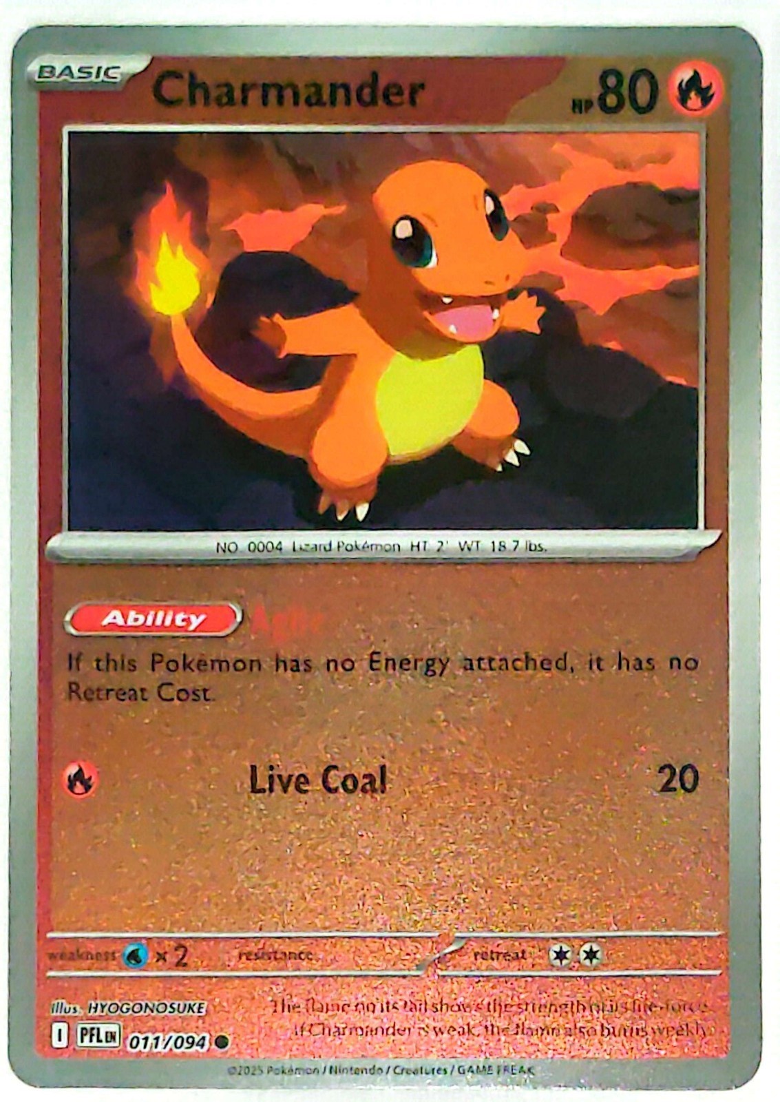Charmander 011/094 - Phantasmal Flames - Reverse Holo - NM/M