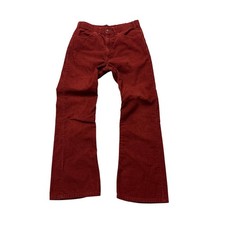 Vintage Levis 646 Bell Bottom Flare Corduroy Pants Rust Red 1970s 30x29