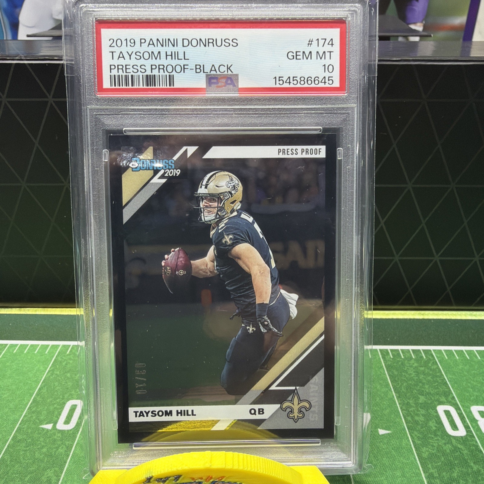 2019 Donruss TAYSOM Hill Press Proof Black Psa 10 view 1