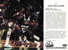Gus Williams Autographed Signed 8x11 Photo MCS Holo #64218
