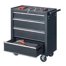4-Drawer Rolling Tool Cart Tool Storage Cabinet Tool Organizer Box for Warehouse
