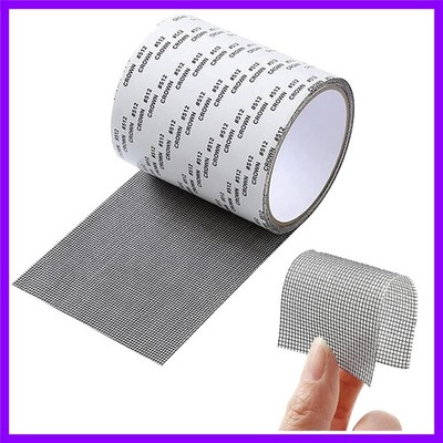 Extra Wide 4'' X 197'' (16.5FT) Window Screen Repair Tape Kit, Strong Adhesive Fib