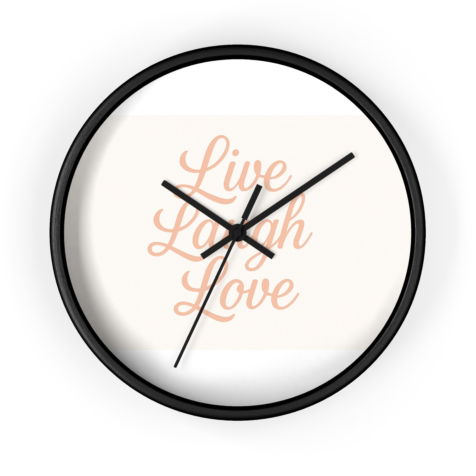 NEW Home Decor Wall Clock Live Laugh Love Positive Quote Design