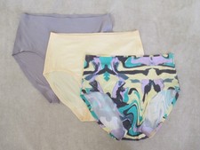 NEW CHANTELLE Soft Stretch Hipster Panties 3 Prs Sunshine/Limestone/Waves Print