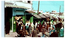 Vintage Postcard Tanger Morocco Market Scene Grand Socco Street View