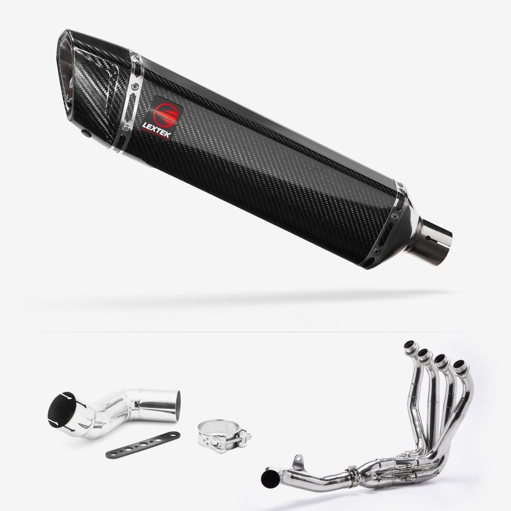 Lextek SP7C Carbon Fibre Exhaust System 400mm for Kawasaki Ninja 1000SX (20- )