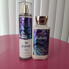 Bath  Body Works BUTTERFLY Fine Fragrance Mist  Body Lotion 8 oz Set of 2