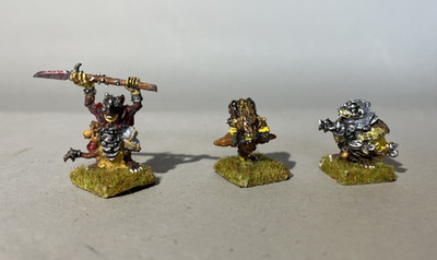 Citadel Miniatur Figur - C27 Skaven Flame Thrower Crew - Metall/Blei - bemalt
