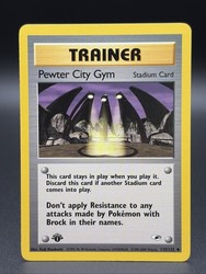 Pewter City Gym 115/132 Gym Heroes 1st Edition