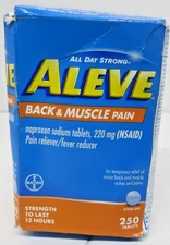 Aleve for Back & Muscle Pain 250 Tablets, 220mg