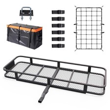 60x20x6 Folding Hitch Cargo Carrier Waterproof Bag Net Straps 500LB Capacity