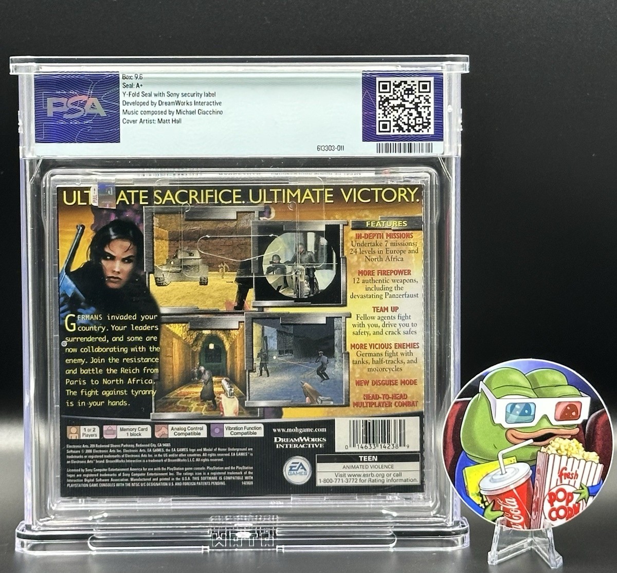Medal of Honor: Underground • PSA 9.6 A+ • 1st Print • PlayStation