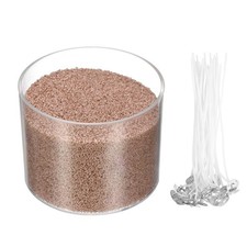 Sand Candles with 30 Pcs Wicks 14Oz / 400g Candle Beads, Brown
