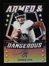2020 Leaf Metal Draft Armed & Dangerous Black Rainbow 3/15 Jordan Love Auto uk2
