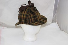 Vintage Christy's London Tweed / Plaid Lined Sherlock Hat