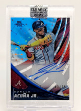 Ronald Acuña Jr. 2022 - Topps Clearly Authentic Autographs Tek Blue /25