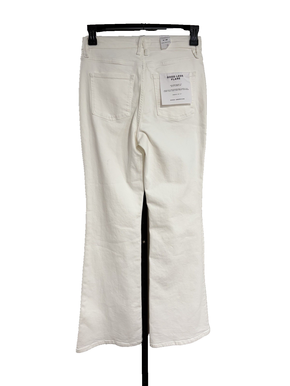 White Stretch Denim Good Legs Flare Skinny 12 New $149 A2