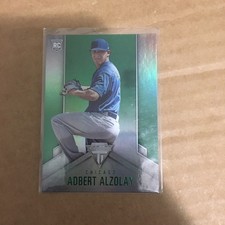 2020 PANINI CHRONICLES TITANIUM ADBERT ALZOLAY GREEN PARALLEL ROOKIE CARD