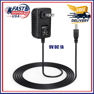 9V 1A DC Power Adapter US Plug Charger 5.5x2.1mm Center Negative for Pedals CCTV