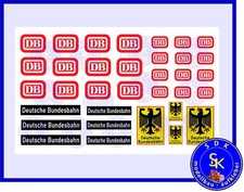 DB Deutsche Bundesbahn Keks Aufkleber Decals rot eckig - Spur G - Gartenbahn