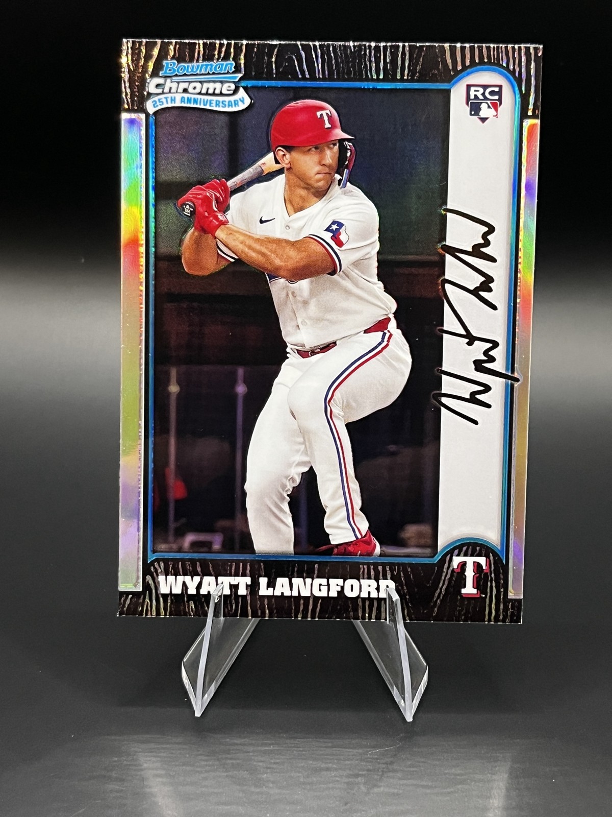 2024 Bowman Chrome Refractor #BC25-16 Wyatt Langford 25th Anniversary RC