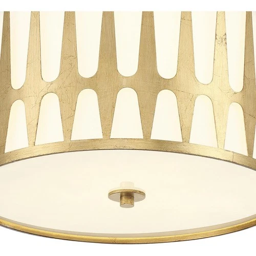 Crystorama ROY-800-GA Royston 3 Light 18 inch Antique Gold Flush Ceiling Light - Picture 4 of 6