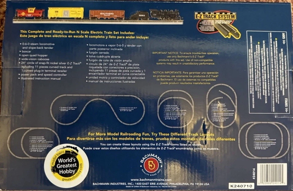 Bachmann N Scale The Yard Boss 0-6-0 Steam Train Set New Open Box Complete - Image 3 of 4