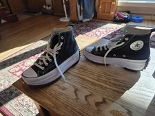 CONVERSE Black Run Star Hike Platform Shoes 166800C Womens Sz 10 Mens Sz 8.5