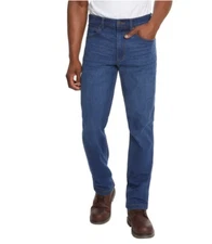Kirkland Signature Men's Comfort Stretch Straight Fit Jeans, Blue, 32 x 29