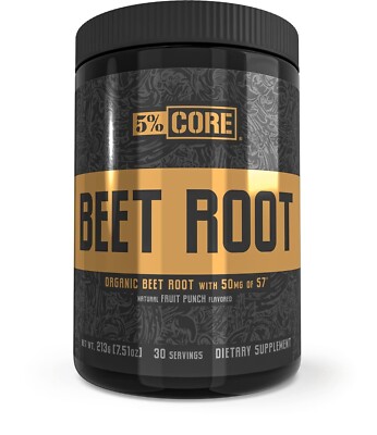 5% Nutrition Rich Piana 5% Core Beet Root 213g / 30 servings Fruit Punch 05/24