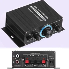 400W 12V 2 Channels Digital Stereo Audio Power Amplifier HiFi Bass Amp Car Home