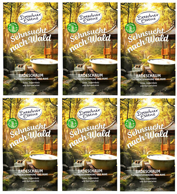 6er Pack Dresdner Essenz Badeschaum Sehnsucht nach Wald  6 x 60g