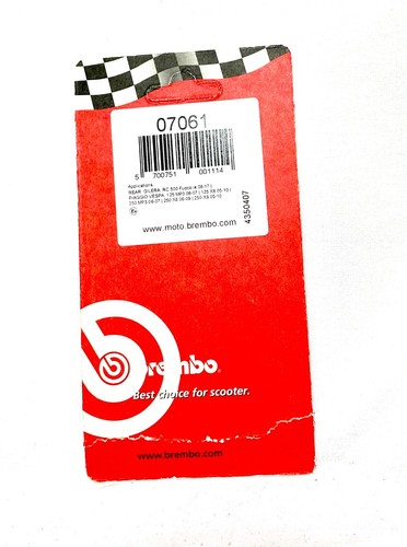 Brake Pads Brembo Rear Piaggio X9 250 Cc Evolution From 2005> - Picture 3 of 5