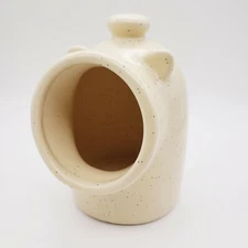 Salt Cellar Pig Shaped Cream w/ Brown Speckle Ceramic Cooking Farmhouse Boho