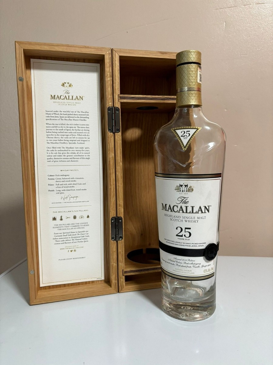 Empty Macallan 25 Bottle 750 ML, With Box | eBay