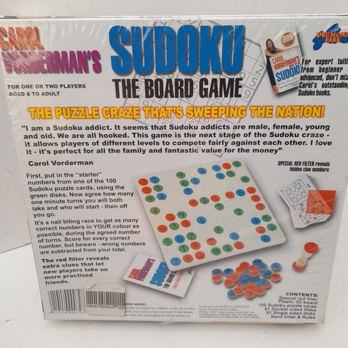 Family Board Game Sudoku Carol Vorderman The Board Game - Brand New and Sealed - Picture 4 of 10