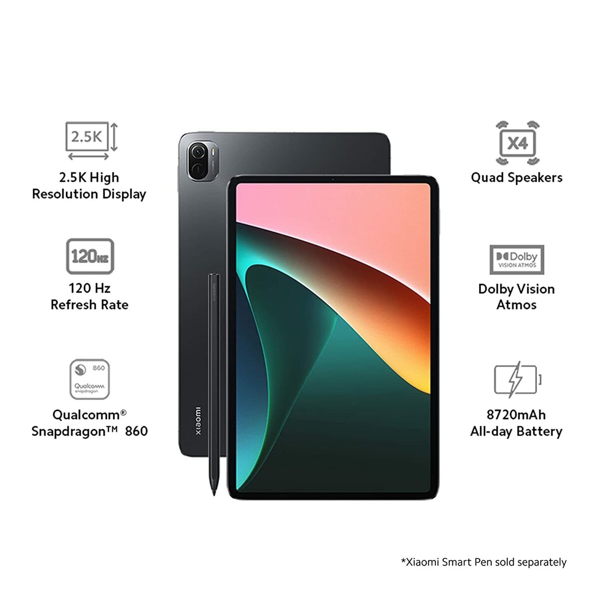 Xiaomi Pad 5 (RAM 6GB, 128GB) 10.95 inch with Wi-Fi Tablet Factory  Unlocked