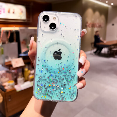 Glitter Magnetic Case/Screen Protector For iPhone 14 Pro Max 14 13 12 11 XR 7 8+
