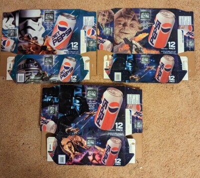 Starwars Vintage Pepsi Boxes from 1997 first box Darth Vader ,Yoda