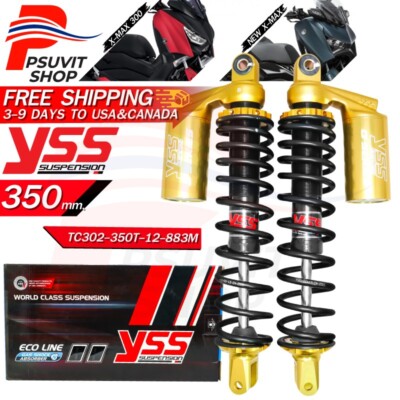 YSS Shocks Absorber Adjustable Gold Edition For X-MAX 300 XMAX  350mm. Black/G.