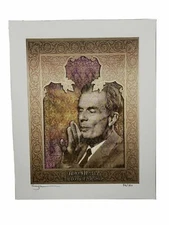 Gwyllm Llwydd Aldous Huxley Tribute Signed Blotter Art Print Psychedelic Print