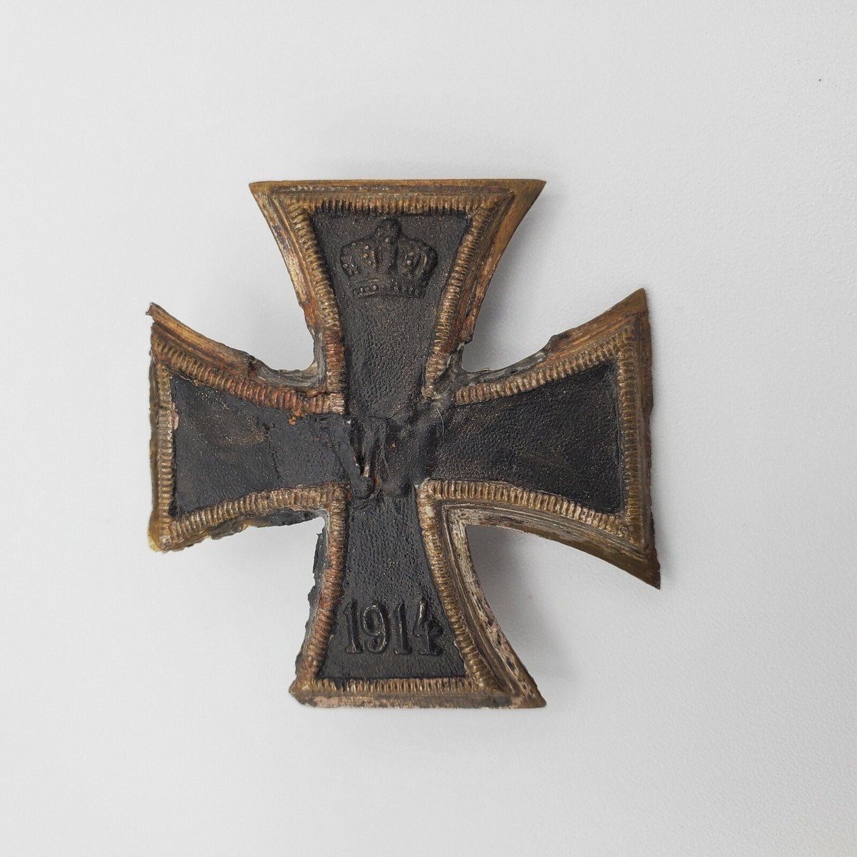 WW1 1914 Iron Cross EK1 Style Pin Brooch Relic Altered Repaired