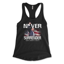 Donald Trump Never Surrender LadiesTank, Donald trump Rally Shirt, Trump 2024