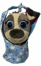 Disney Jr Tots Pablo the Puppy Cuddle  Wrap 9" Plush Stuffed Animal Dog Blankie