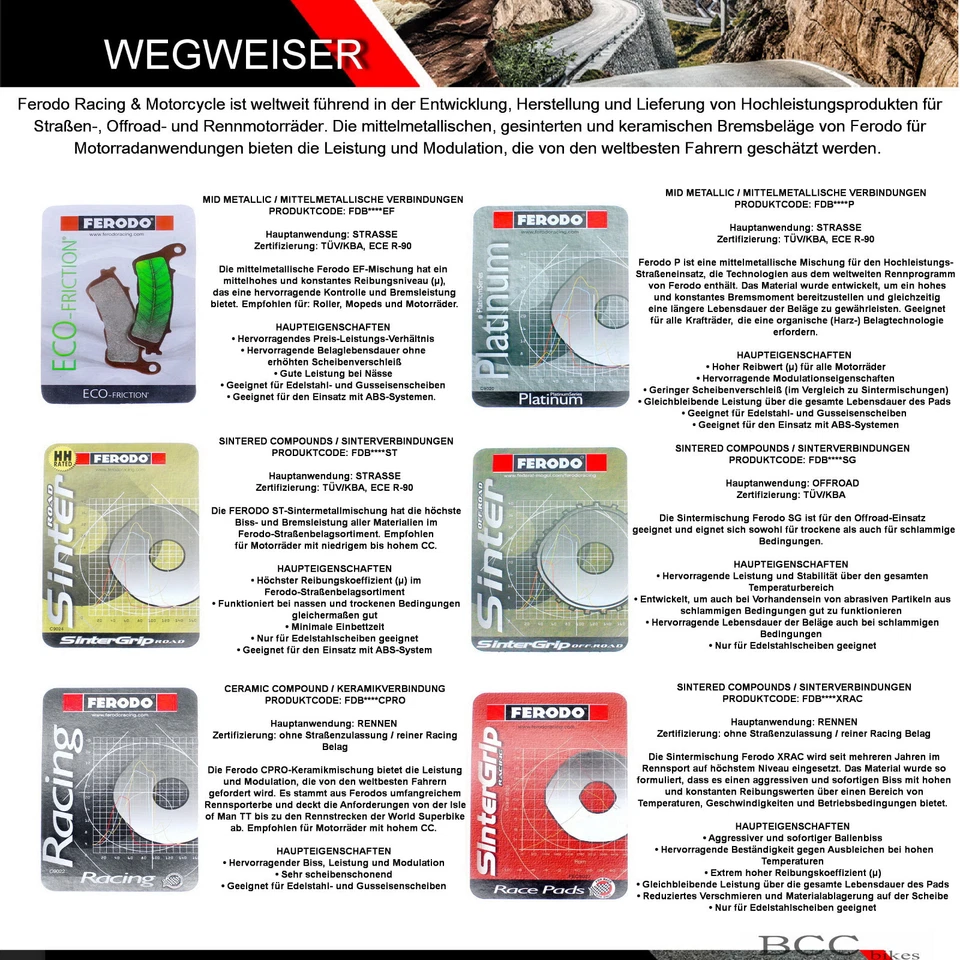 Ferodo Bremsklötze Bremsbelag vorne Honda CX 500 C Custom PC01 80-84 (250502212) - Bild 3 von 4