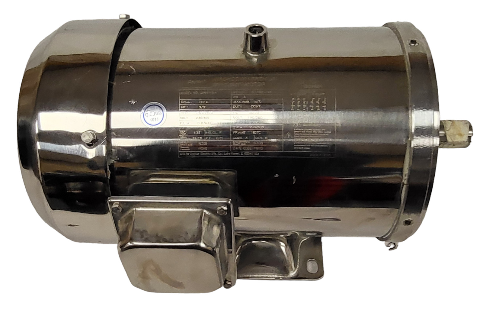 NEW OEM DAYTON WTL182T-4W Model 2RKY5A Washdown Premium Efficient Motor 3PH