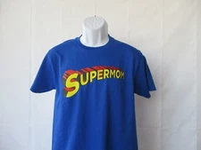 SUPER MOM - Mother’s Day Super Hero Blue T-Shirt - Men’s Sizes S - 3XL  NEW