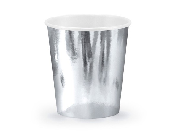 Pappbecher / Partybecher / Einwegbecher In Silber - Inhalt 12 Becher-image