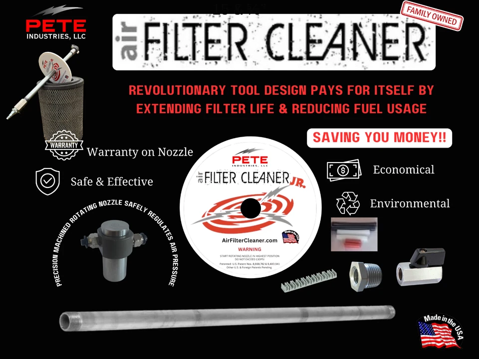 JUNIOR Air Filter Cleaner Tool kit from Pete Industries, LLC SD  AFCJR8-18  - Image 2 of 4
